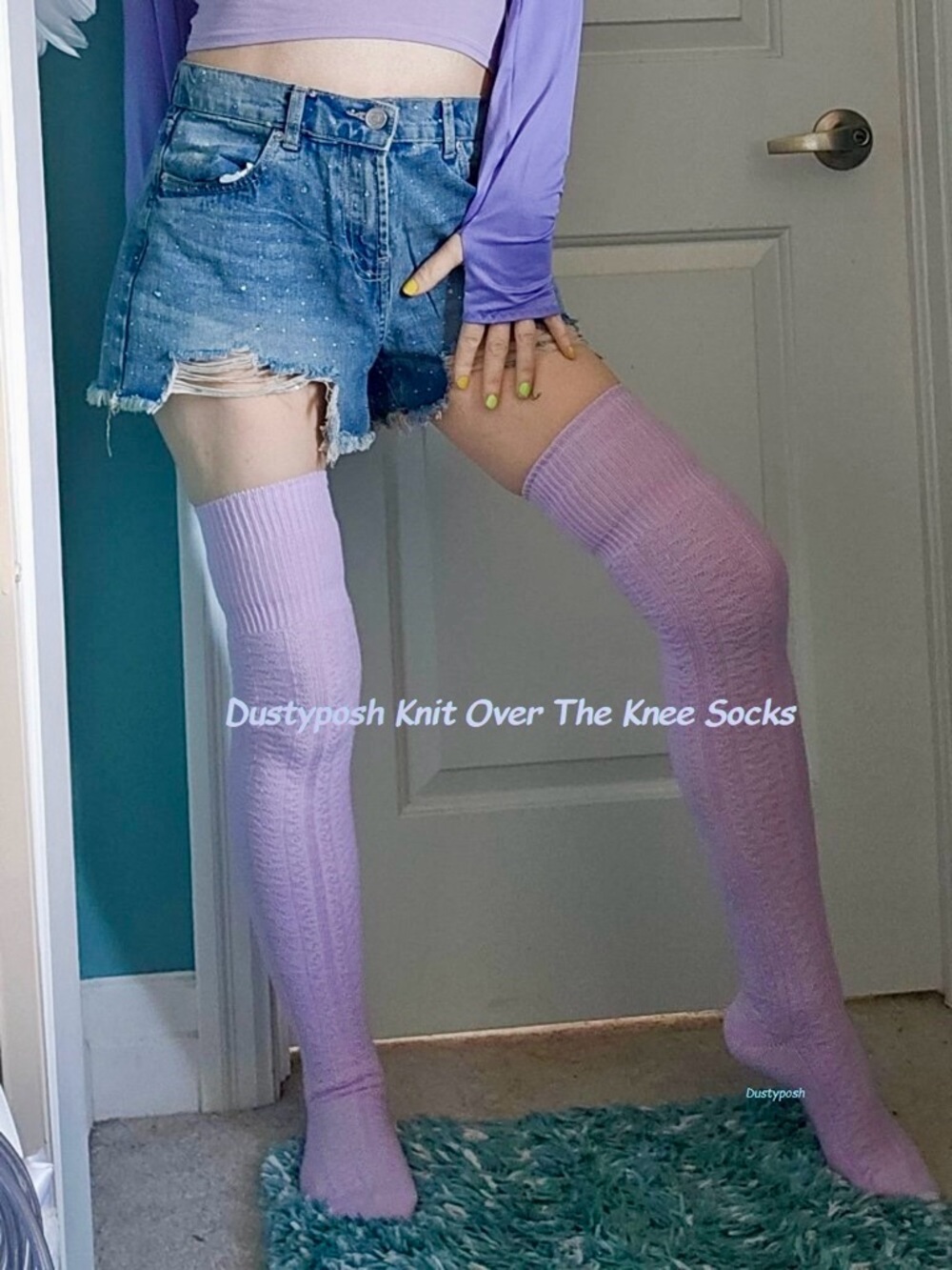 Cable Knit Over The Knee Socks Long Thigh High OTK Cozy Boot Leg Warmers Cosplay
